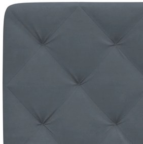 Estrutura de cama sem colchão 90x190 cm veludo cinzento-escuro