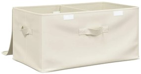 Caixas de arrumação 2 pcs 50x30x25 cm tecido creme