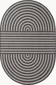 Tapete oval de pelo curto para interior e exterior Haringey