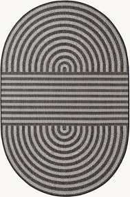 Tapete oval de pelo curto para interior e exterior Woodfield