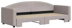 Sofá-cama com gavetão 80x200 cm tecido cinzento-acastanhado