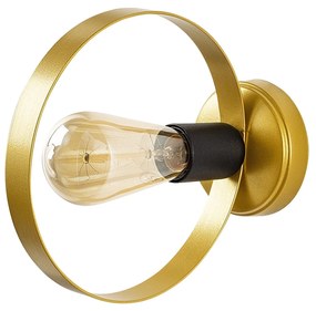 Aplique de Parede Halka – Dourado e Preto – 4 x 23 cm