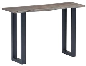 Mesa consola 115x35x76 cm acácia maciça e ferro cinzento