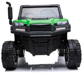 Carro elétrico para crianças RIDER 4X4 com tração integral, bateria 2x12V, rodas EVA, eixos de suspensão, controle remoto 2,4 GHz, dois lugares, MP3 p