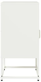 Mesa de cabeceira 36x39x78 cm aço laminado a frio branco