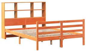 Cama com estante sem colchão 135x190 cm madeira maciça