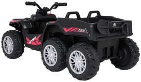 Moto 4 elétrica para crianças 12V 4x4 Sport TX ATV, Rodas Espuma EVA, assento couro ecológico Preta