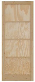 Porta Interior "ORKDAL" 83x232x4 cm de Madeira Sólida de Pinho
