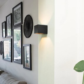 Conjunto moderno de 4 candeeiros de parede preto - Transfer