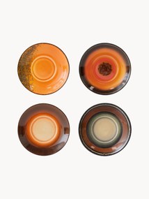 Pires artesanal com vidrado reativo 70's, conjunto de 4