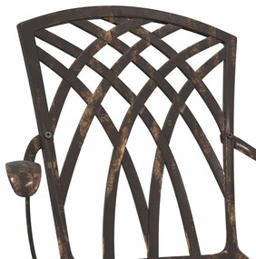 Cadeiras de Jardim vidaXL 2 pcs Alumínio Fundido Bronze