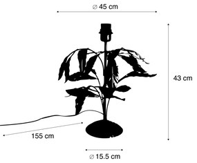 Candeeiro de mesa antigo ouro antigo 40 cm sem abajur - Linden Clássico / Antigo