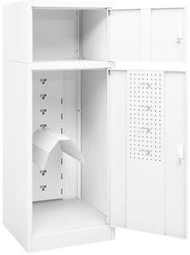 Armário para selas 53x53x140 cm aço branco