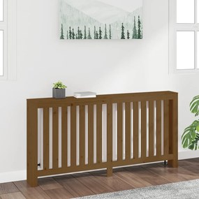 822584 vidaXL Cobertura de radiador 169x19x84 cm pinho maciço castanho mel