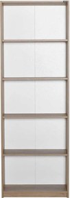 Estante “Verona” — 64x26x182 cm — Design Moderno em Nogueira Clara com