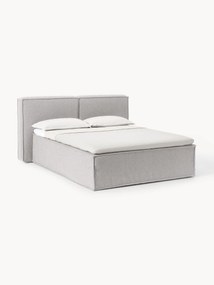 Cama de casal em bouclé Lennon