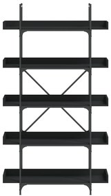 Estante c/ 5 prateleiras 100x33x180,5cm derivados madeira preto