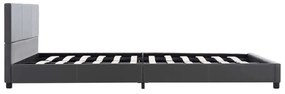 Estrutura de cama 140x200 cm couro artificial cinzento