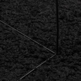 Tapete shaggy de pelo alto PAMPLONA 80x150 cm preto