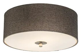 Luminária de teto country taupe 30 cm - Tambor de juta Country / Rústico,Moderno