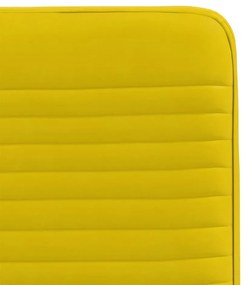 Cadeiras de jantar 6 pcs veludo amarelo