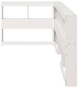 Estante cabeceira forma de L 100 cm madeira pinho maciça branco