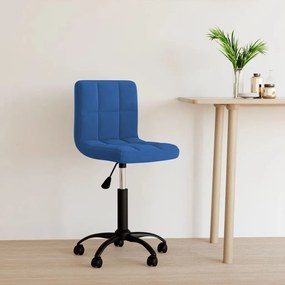 vidaXL Cadeira de escritório giratória veludo azul