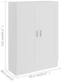 Estante 82,5x30,5x115 cm derivados de madeira branco
