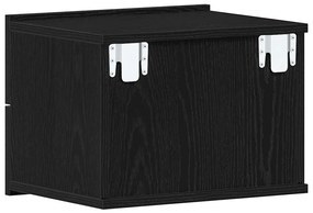 Cabeceira de Cama vidaXL Preta de Carvalho 40x30x30 cm em Madeira Comp