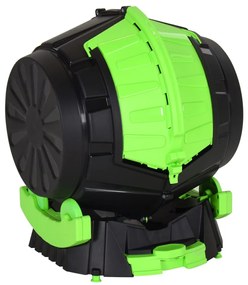 Compostor de tambor giratório 49,5x44,5x57 cm 50 L