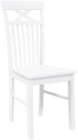 Cadeiras de jantar 2 pcs madeira de seringueira maciça branco