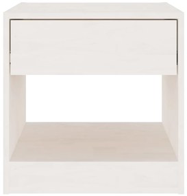 Mesas de cabeceira 2 pcs 40x31x40 cm pinho maciço branco