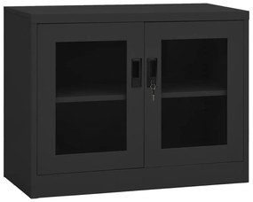 vidaXL Armário de escritório 90x40x70 cm aço antracite