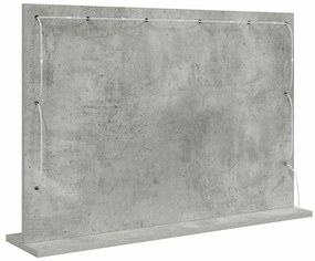 Espelho de Maquiagem Cinza Concreto Vidro 80 x 55 x 18 cm Espelho