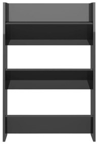 Sapateiras de parede 2pcs derivados de madeira cinza brilhante