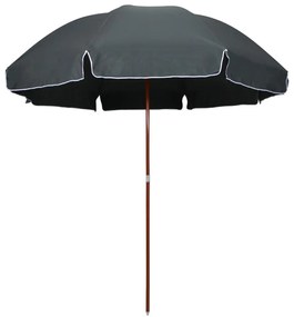 vidaXL Guarda-sol de jardim com poste de aço 300 cm antracite