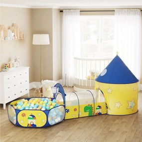 Tenda de brincar para crianças, 115 x 110 x 36 cm (BOLAS NÃO INCLUIDAS) amarela e azul