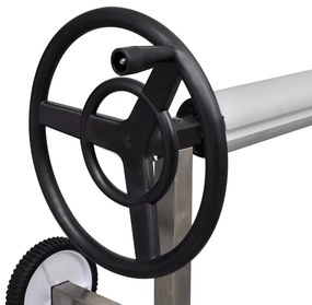 Enrolador para cobertura de piscina com base de aço inoxidável