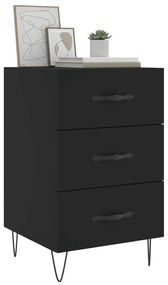 Mesa de cabeceira 40x40x66 cm derivados de madeira preto