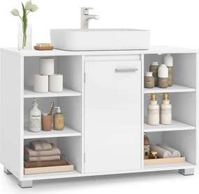 Armário para lavatório (NÃO INCLUIDO) com prateleiras ajustáveis 30 x 90 x 60 cm Branco