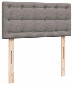 Cama com molas/colchão 80x200 cm tecido castanho-acinzentado