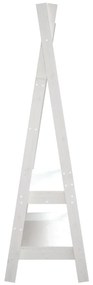 Suporte para roupas 100x45,5x150 cm madeira pinho maciça branco