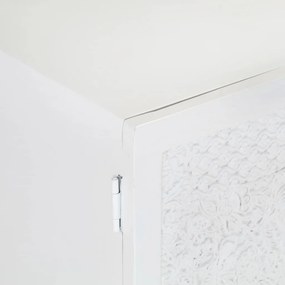 Móvel de TV 115x30x46 cm madeira de mangueira maciça branco