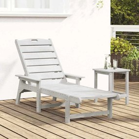 Sofá de Sol Branco 53x162x98.5 cm HDPE
