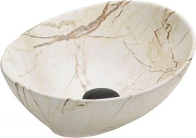 Mexen Elza lavatório de encastrar 40 x 33 cm, pedra bege - 21014095