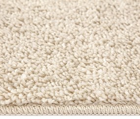 Tapete shaggy de alto pelo creme 160x160 cm PP