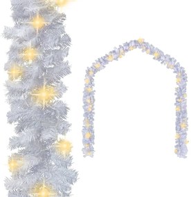 Grinalda de Natal com luzes LED 5 m branco