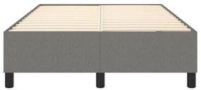 Estrutura de cama sem colchão 120x200 cm tecido cinzento-escuro