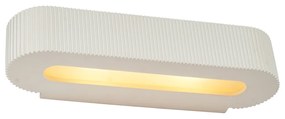 Candeeiro de Parede Escandinavo Bege UFO 2-Luzes - Gesso Escandinavo