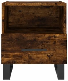 Mesa de cabeceira 2 pcs derivados de madeira carvalho fumado